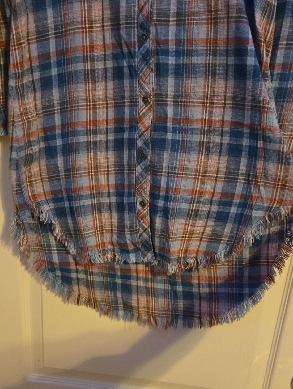 Cloth & Stone By Anthro Plaid Button Down Shirt Dress - Picture 8 of 9